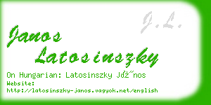 janos latosinszky business card